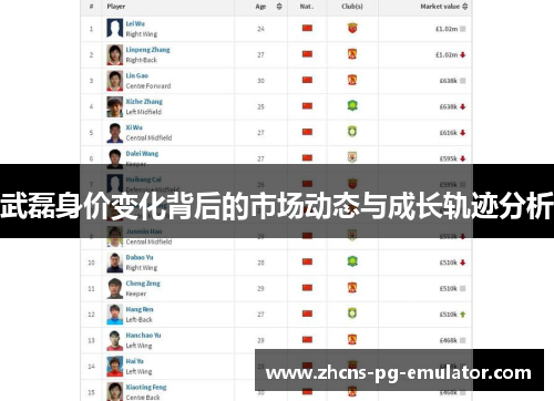 武磊身价变化背后的市场动态与成长轨迹分析 武磊身价变化背后的市场动态与成长轨迹分析